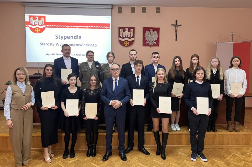 15 naszych uczniów otrzymało stypendia Starosty Wysokomazowieckiego