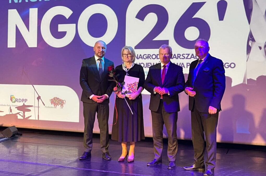 Wyróżnienie dla Pani Cecylii Szmurło w konkursie o Nagrodę Marszałka Województwa Podlaskiego w kategorii „Wolontariusz”.